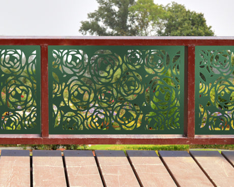 80"x30" - Rose Bush Fence/Gate Panel Insert - Madison Iron and Wood