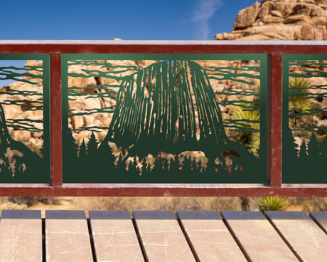 80"x30" - Devils Tower National Monument Fence/Gate Panel Insert - Madison Iron and Wood