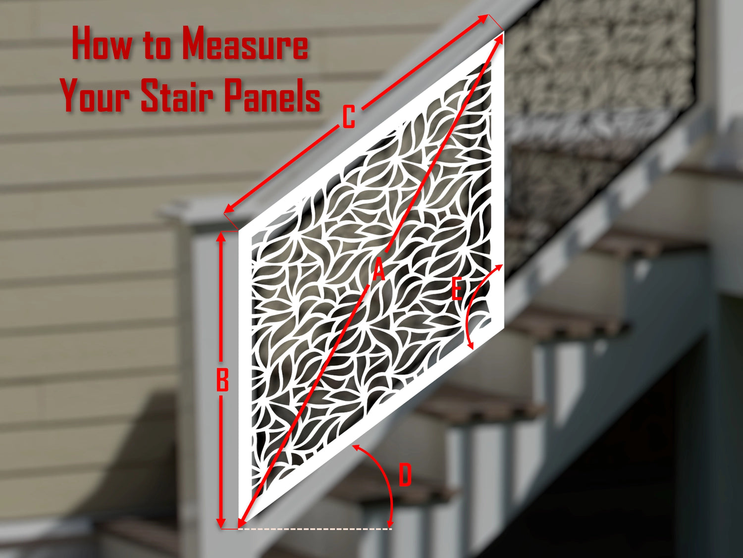 Garden Leaves Stair Railing Panel Insert - Madison Iron and Wood