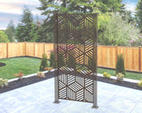 Geometric Design Privacy Panel - Madison Iron and Wood