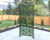 Geometric Design Privacy Panel - Madison Iron and Wood