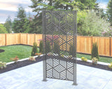 Geometric Design Privacy Panel - Madison Iron and Wood