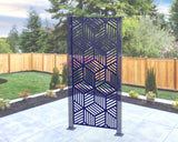 Geometric Design Privacy Panel - Madison Iron and Wood