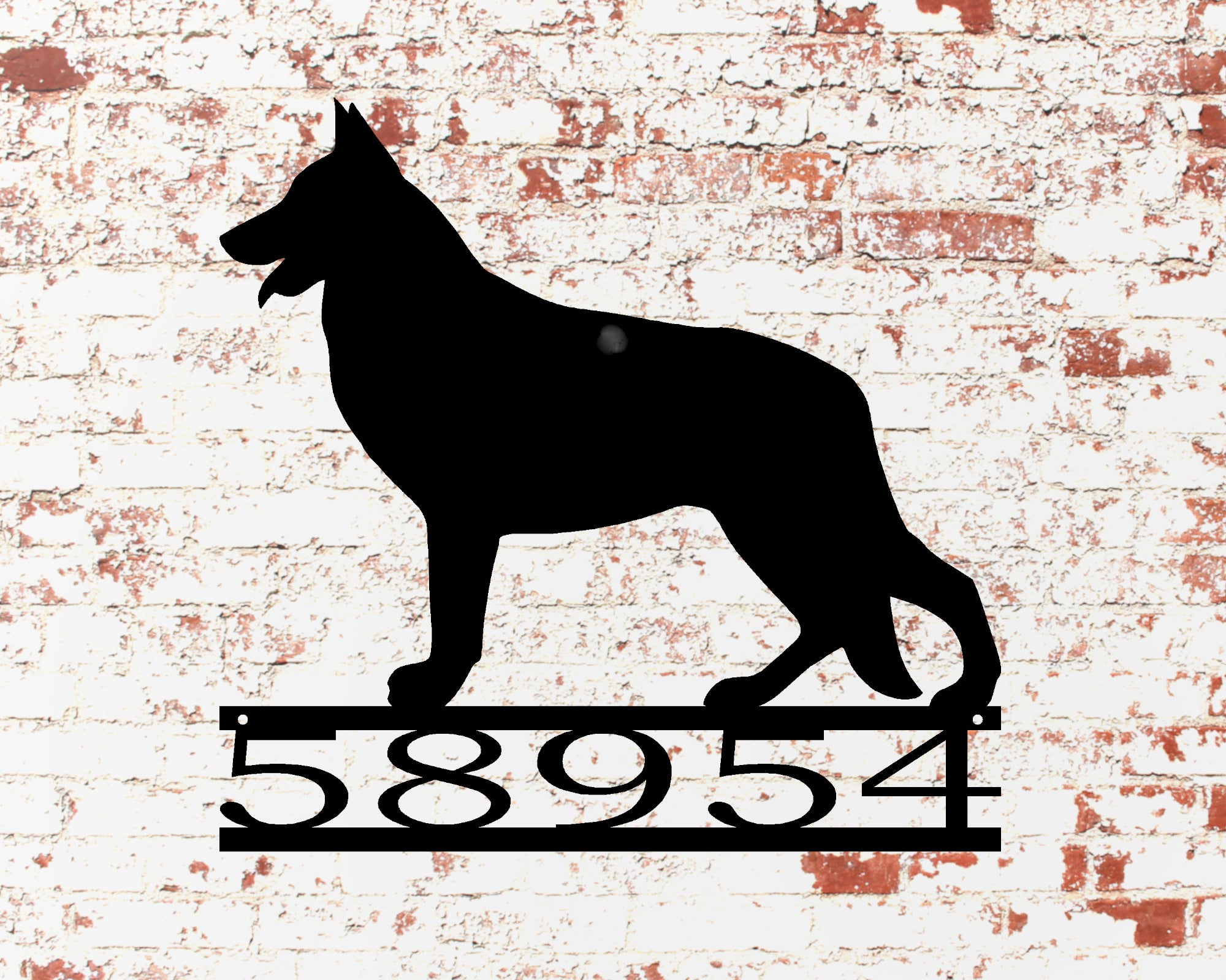 German Shepherd Personalized Metal Sign, Custom Metal Dog Art