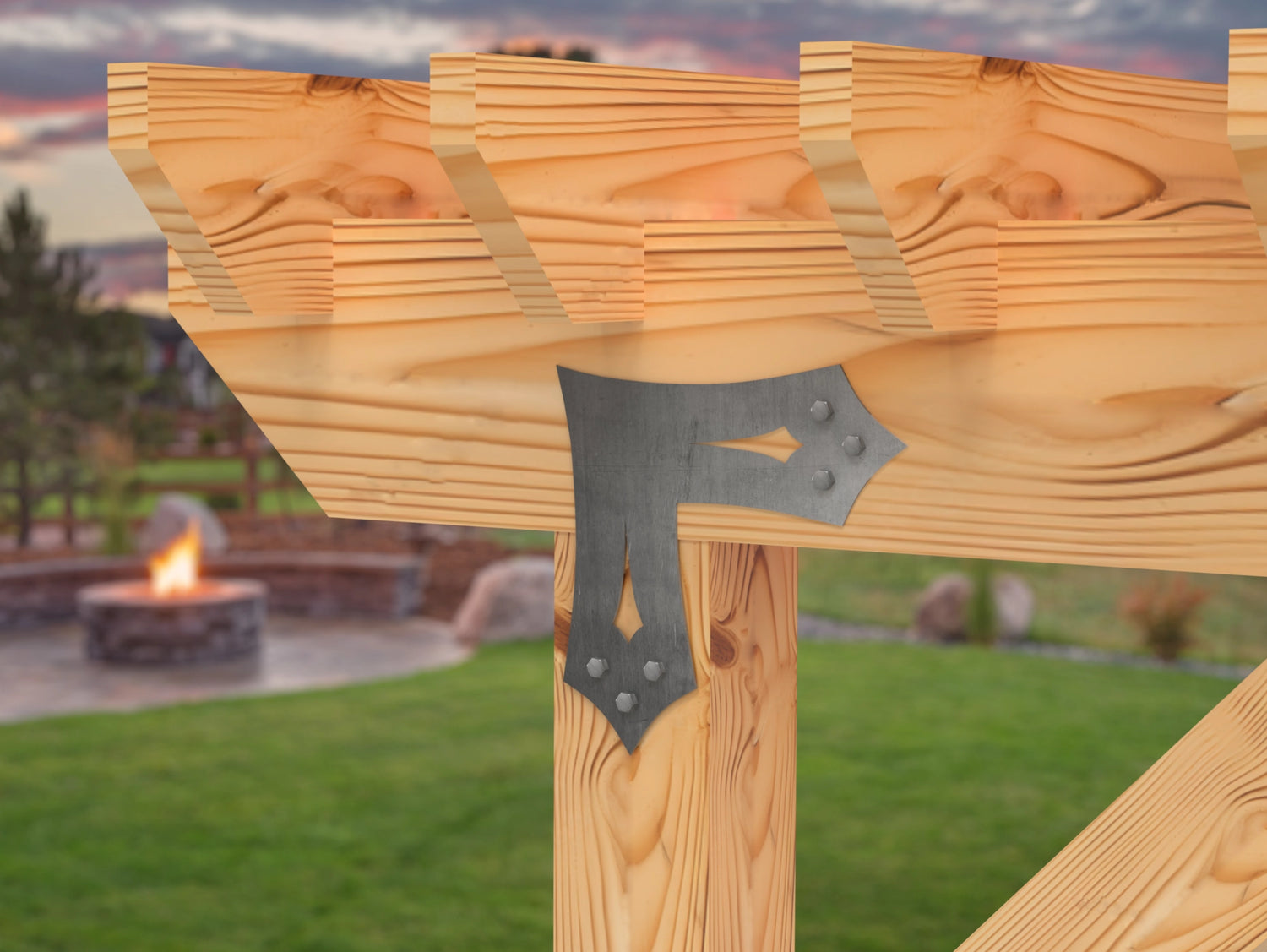 Gothic Brackets For 4x4 Dimensional Lumber - Madison Iron and Wood
