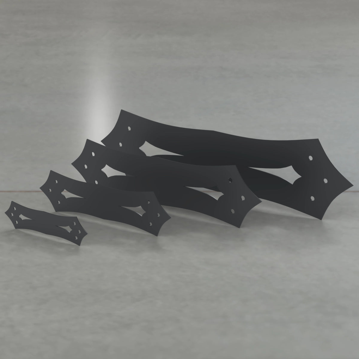 Gothic Rope Brackets Gothic Style Straight Brackets | Various Sizes | Madison Iron and Wood