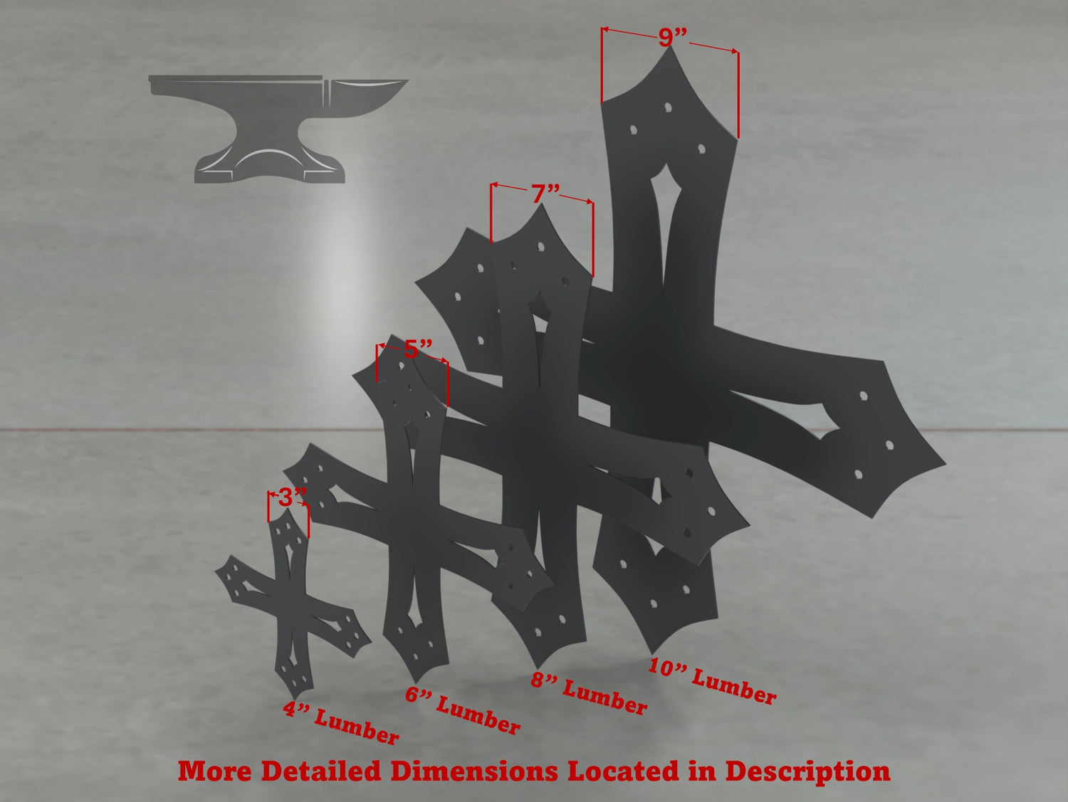 Supports de style sud-ouest pour poteau de 6 po