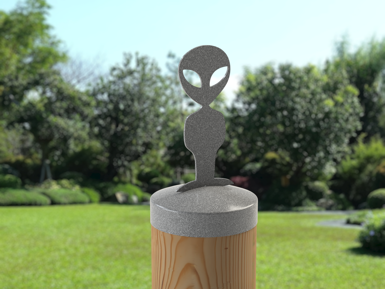 Alien, Round Post Cap (4x4 Round Post Size) - Madison Iron and Wood