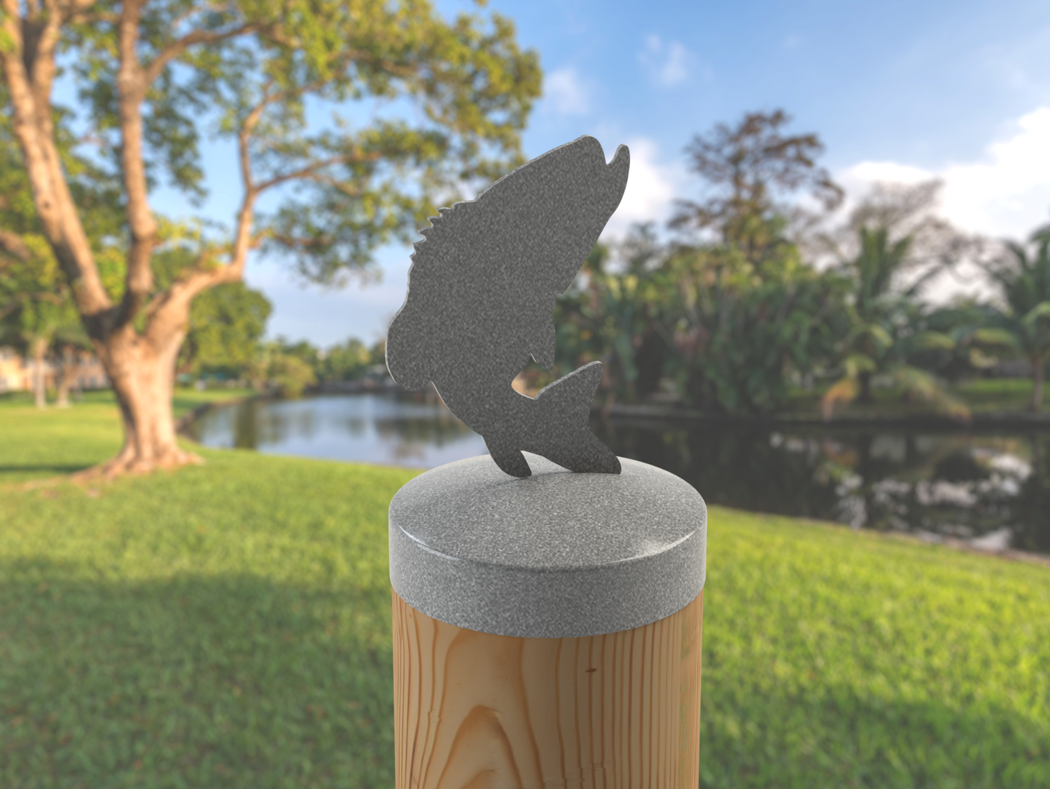 Bass, Round Post Cap (4x4 Round Post Size) - Madison Iron and Wood