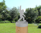 Bigfoot Peace Sign, Round Post Cap (4x4 Round Post Size) - Madison Iron and Wood