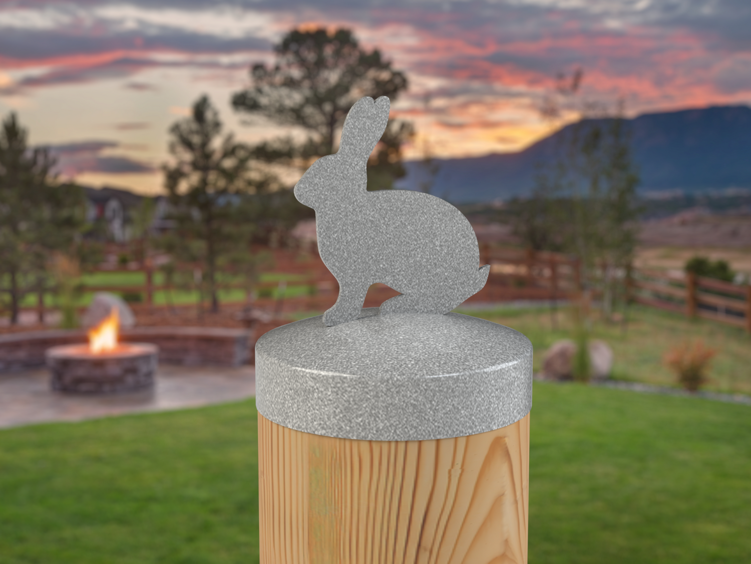 Bunny, Round Post Cap (4x4 Round Post Size) - Madison Iron and Wood