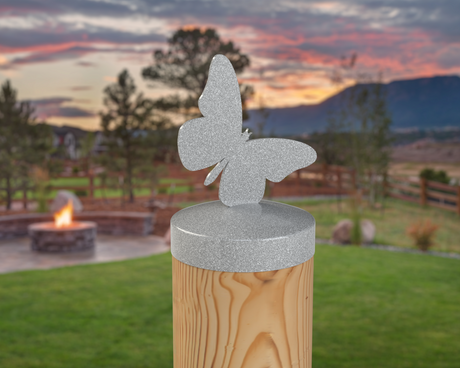 Butterfly, Round Post Cap (4x4 Round Post Size) - Madison Iron and Wood