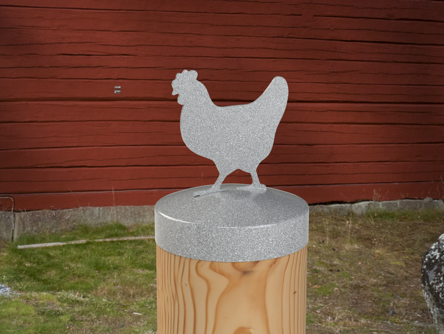 Chicken, Round Post Cap (4x4 Round Post Size) - Madison Iron and Wood