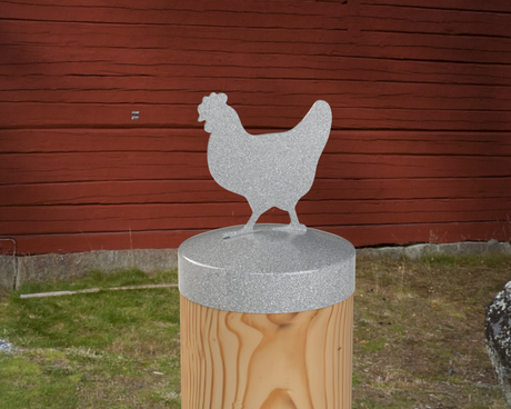 Chicken, Round Post Cap (4x4 Round Post Size) - Madison Iron and Wood