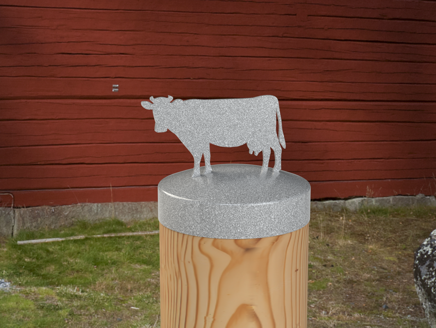 Cow, Round Post Cap (4x4 Round Post Size) - Madison Iron and Wood