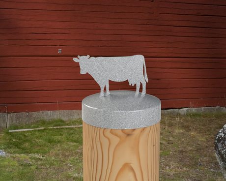Cow, Round Post Cap (4x4 Round Post Size) - Madison Iron and Wood