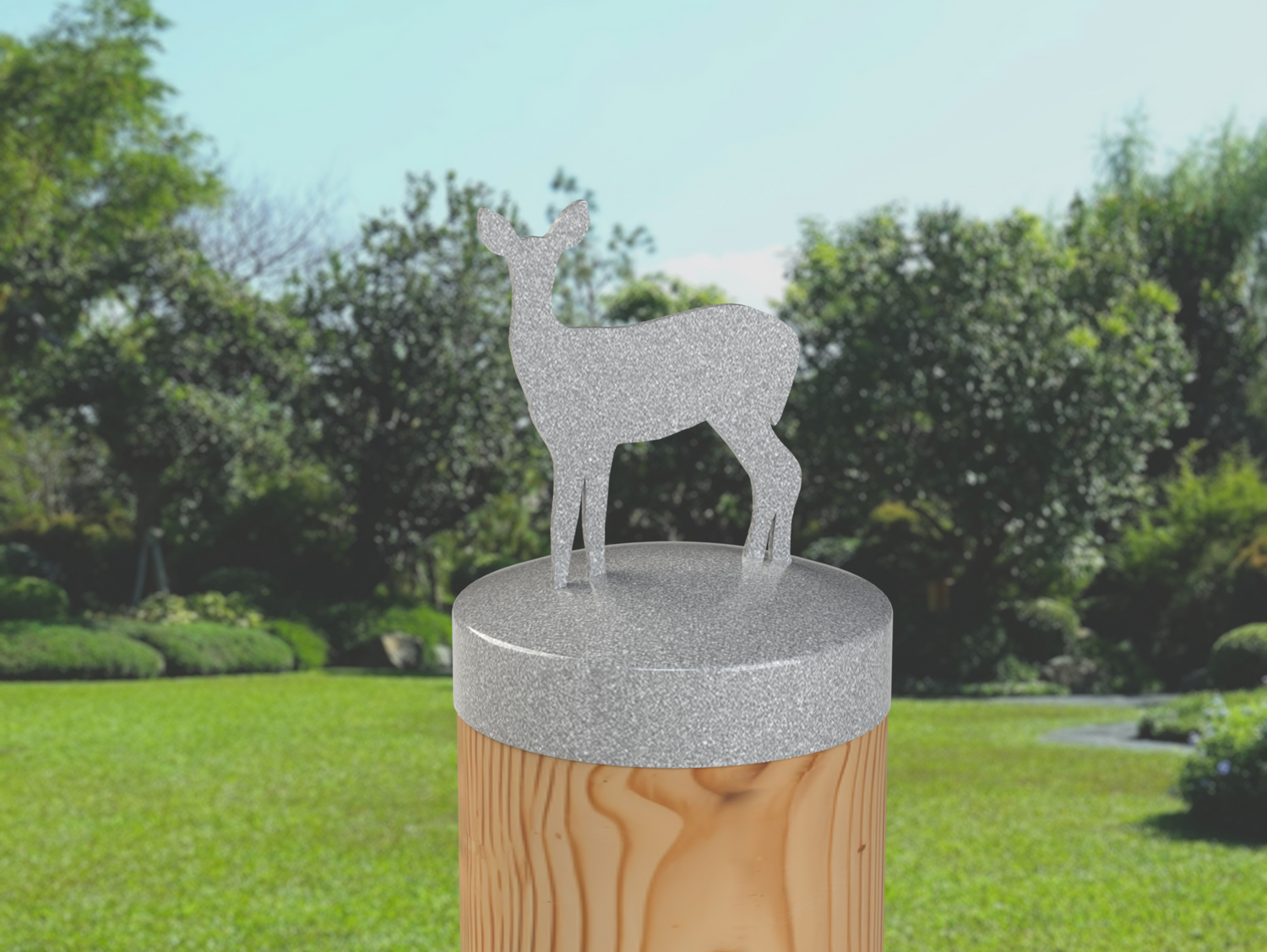 Doe, Round Post Cap (4x4 Round Post Size) - Madison Iron and Wood