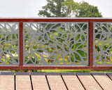 80"x30" - Leaf Pattern Fence/Gate Panel Insert - Madison Iron and Wood