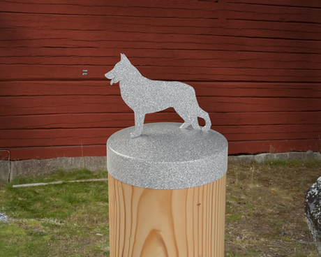 German Shepherd, Round Post Cap (4x4 Round Post Size) - Madison Iron and Wood