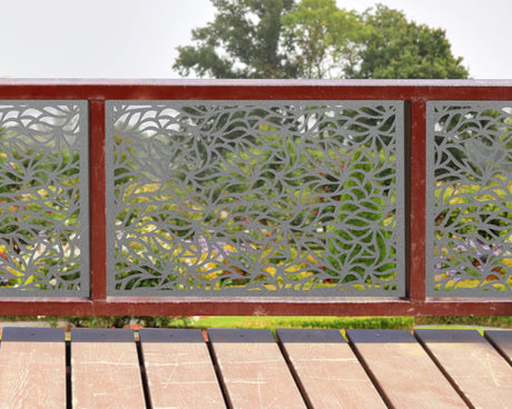 80"x30" - Garden Leaves Fence/Gate Panel Insert - Madison Iron and Wood