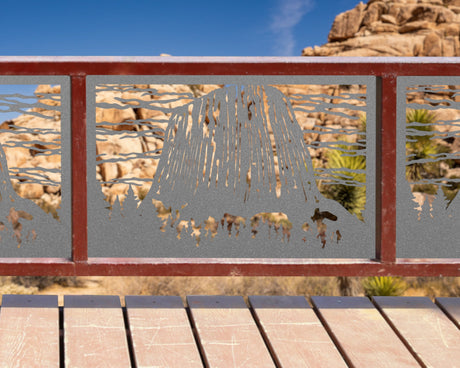 80"x30" - Devils Tower National Monument Fence/Gate Panel Insert - Madison Iron and Wood