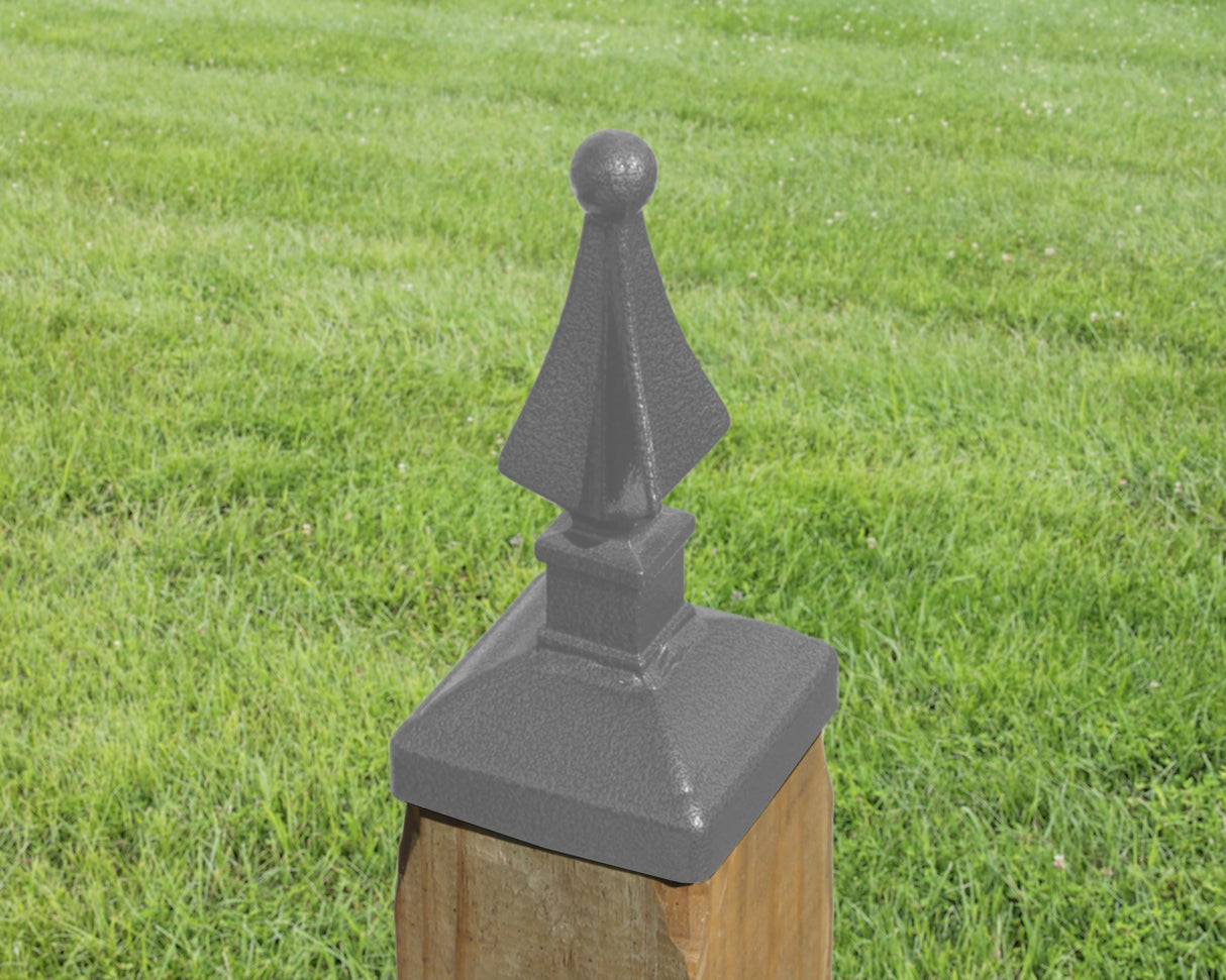 4x4 Quad Spear Post Cap (3.5 x 3.5 Post Size) - Madison Iron and Wood