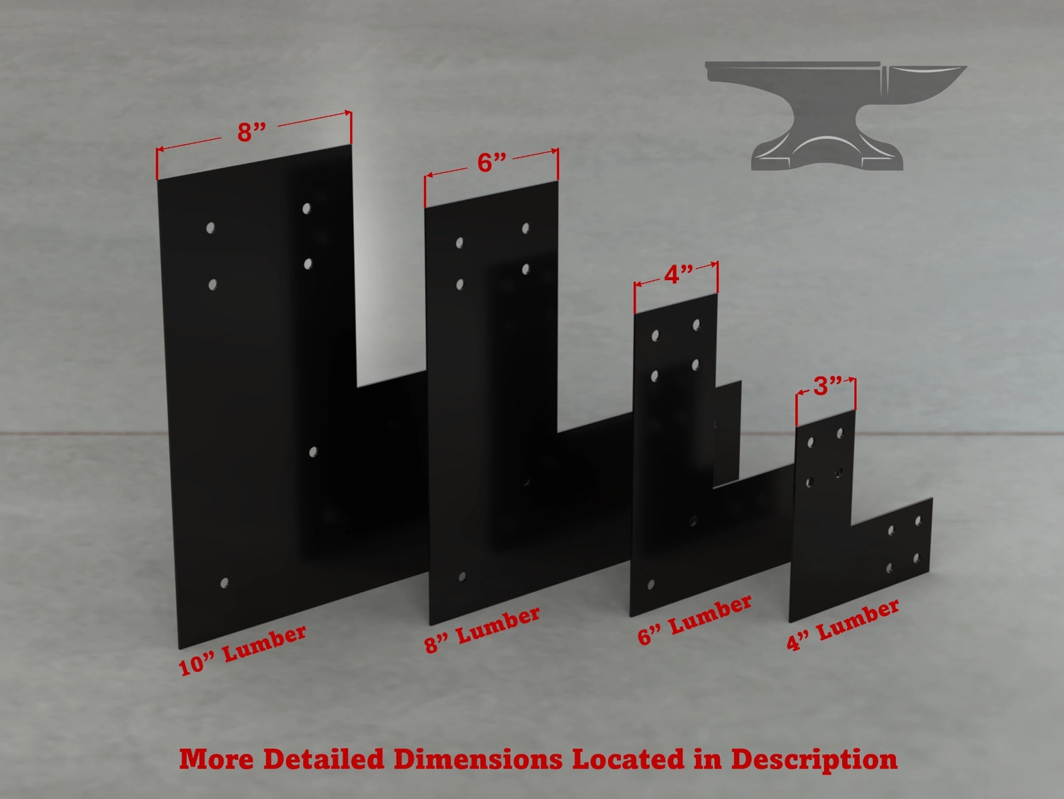 Industrial Style L Brackets - Various Sizes