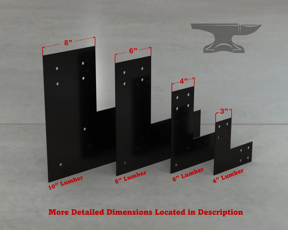 Industrial Style L Brackets - Various Sizes