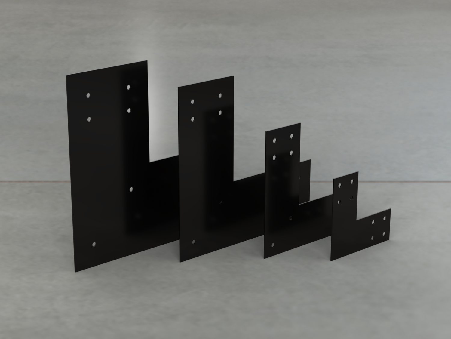 Industrial Style L Brackets - Various Sizes