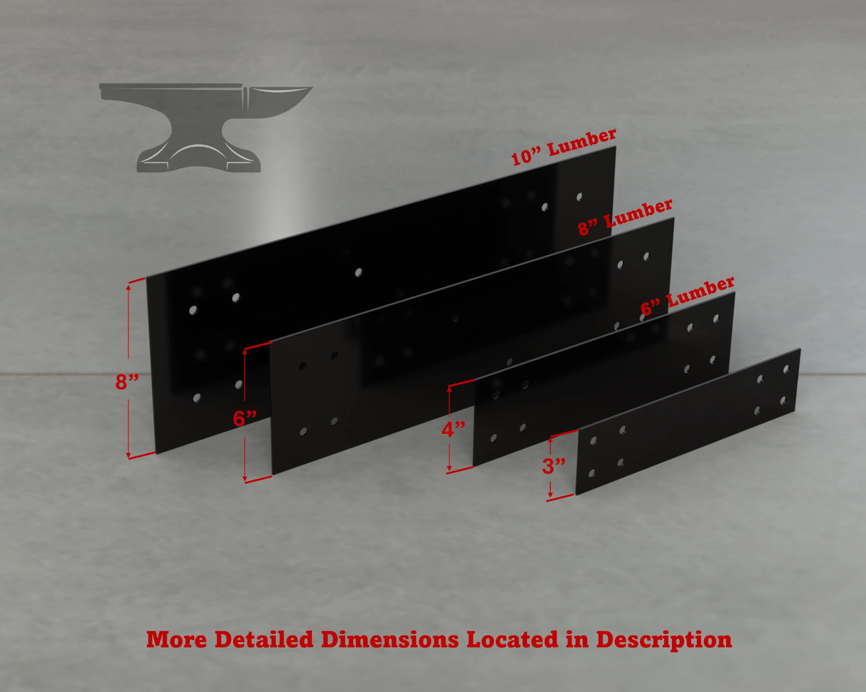 Industrial Style Straight Brackets - Various Sizes