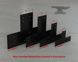 Industrial Style T Brackets - Various Sizes