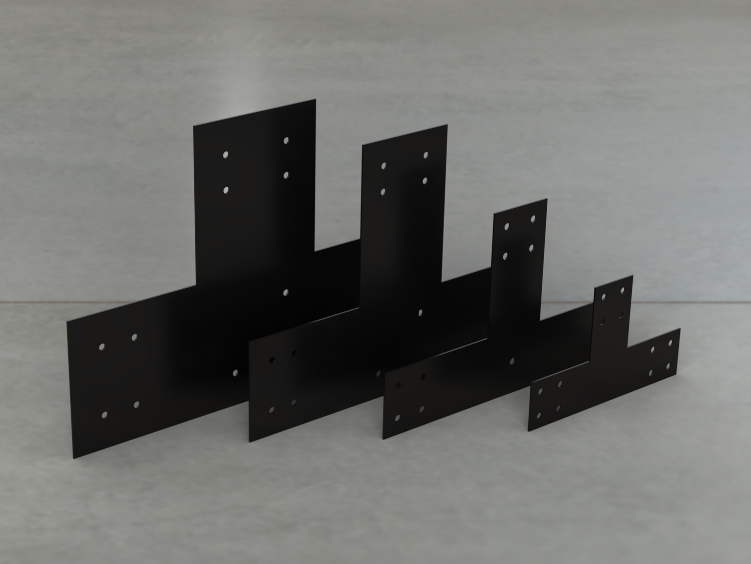 Industrial Style T Brackets - Various Sizes