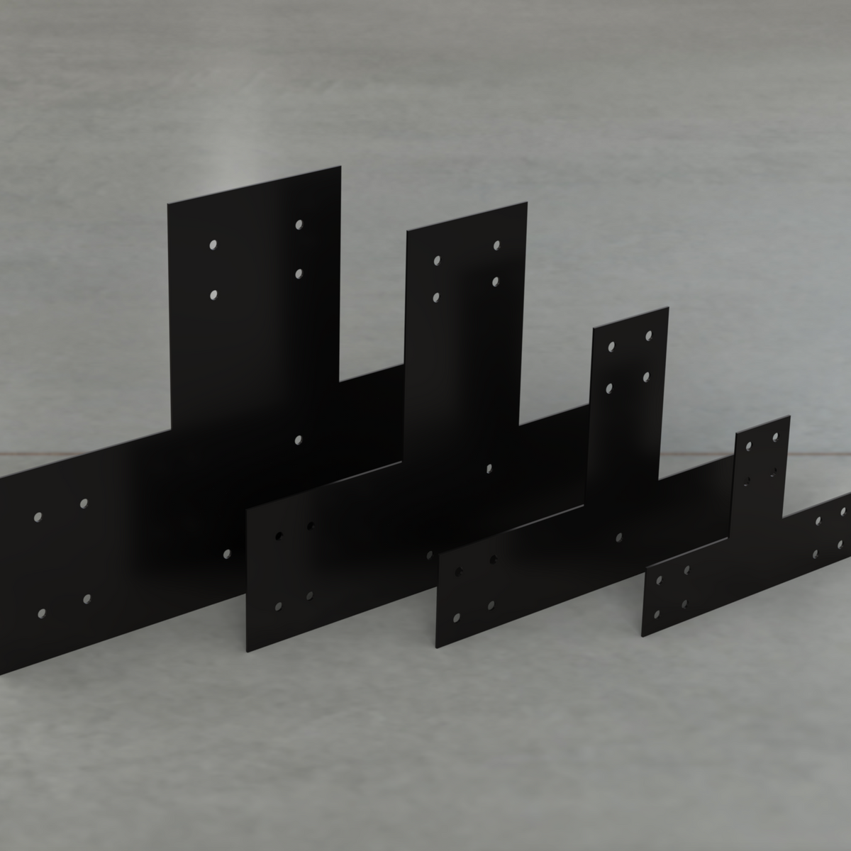 Industrial Style T Brackets | Various Sizes | Madison Iron and Wood