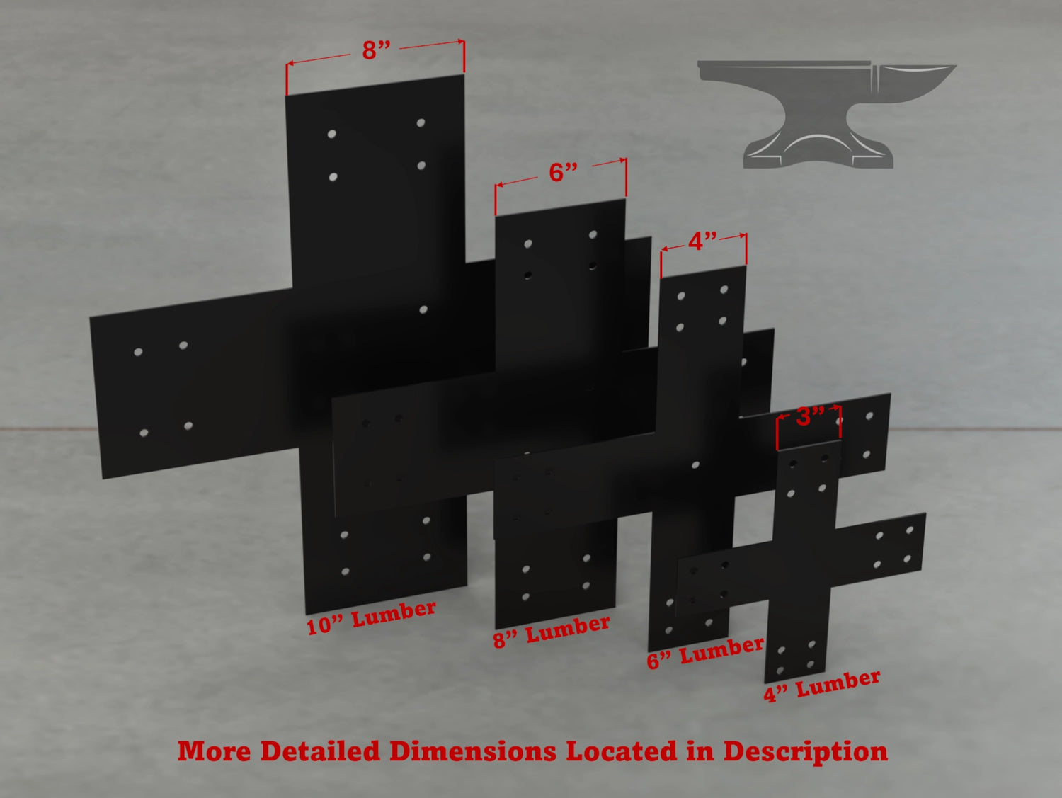 Supports pour bois de dimension 8x8