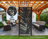Large Palm Leaf Privacy Panel - Madison Iron and Wood