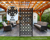 Layered Circles Privacy Panel - Madison Iron and Wood