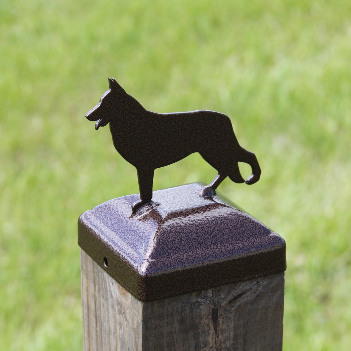 German Shepherd Fence Post Cap – Fence Decor - Madison Iron and Wood
