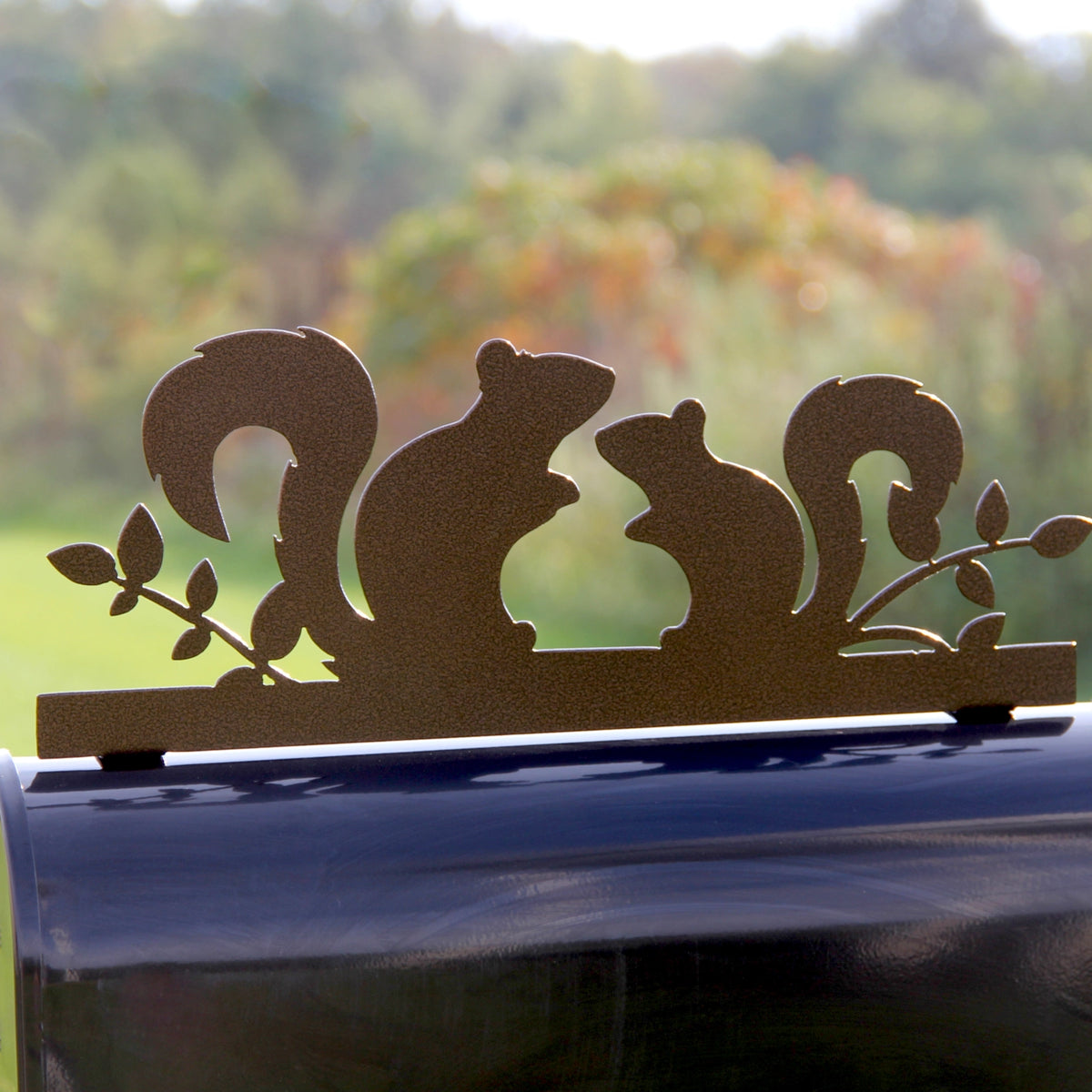 Squirrel Mailbox Topper, Decorative Mailbox sign, Metal Squirrel ...