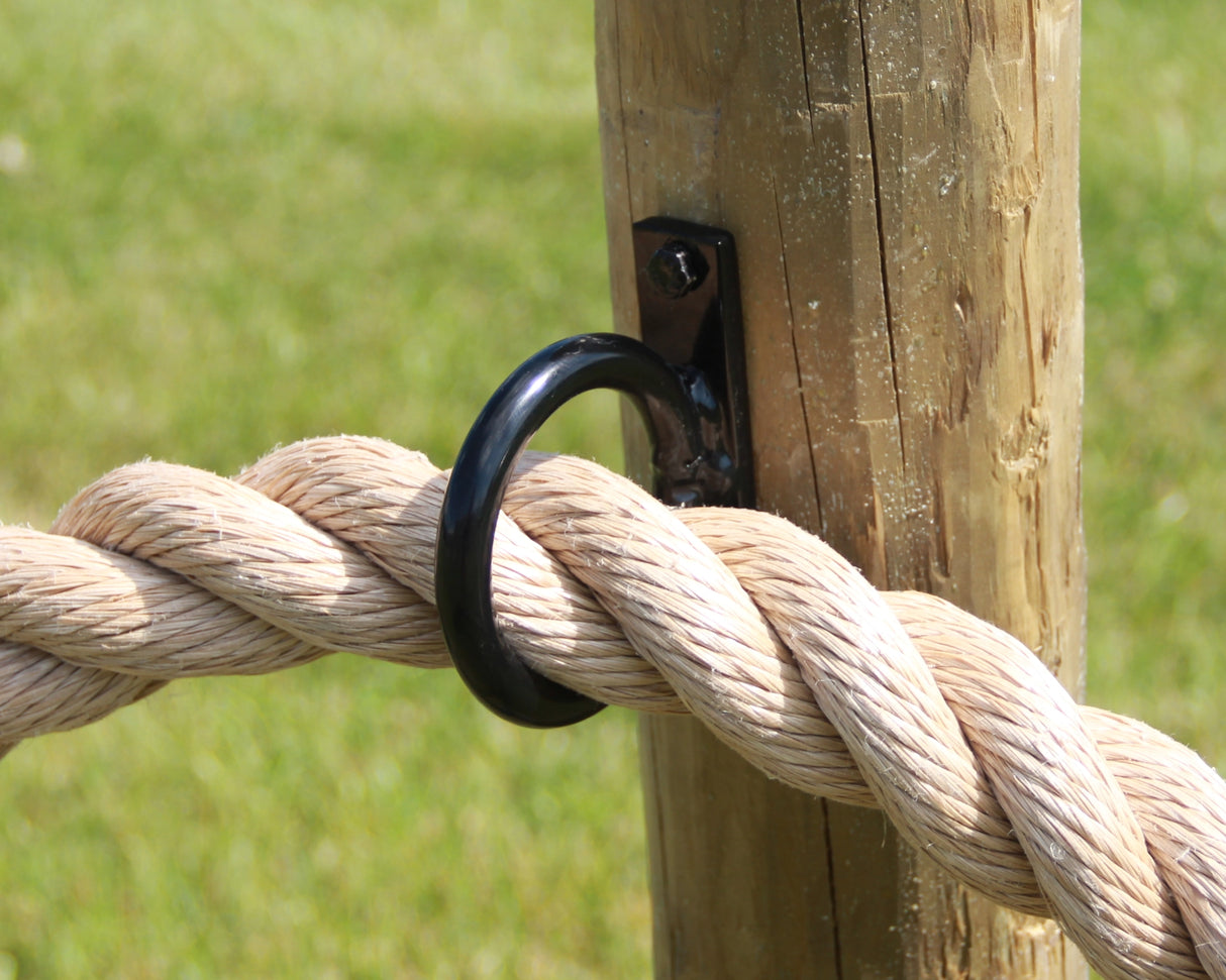 Heavy Duty Nautical Rope Ring, Narrow Body Fence Rings For Round Posts (3  sizes available)