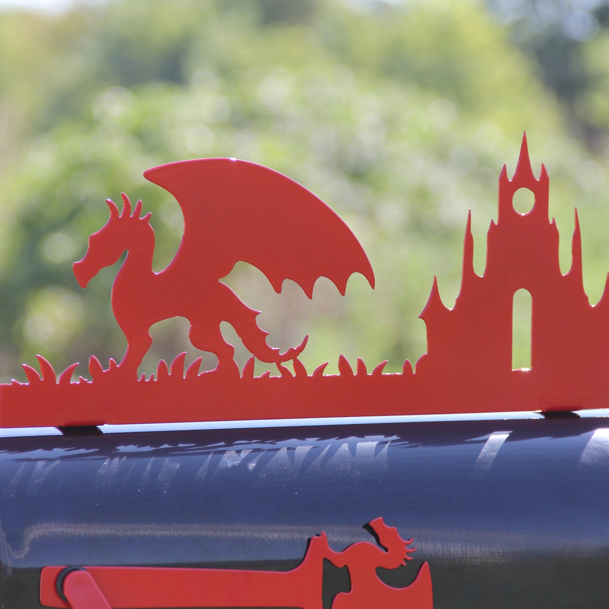 Dragon and Castle Mailbox Topper