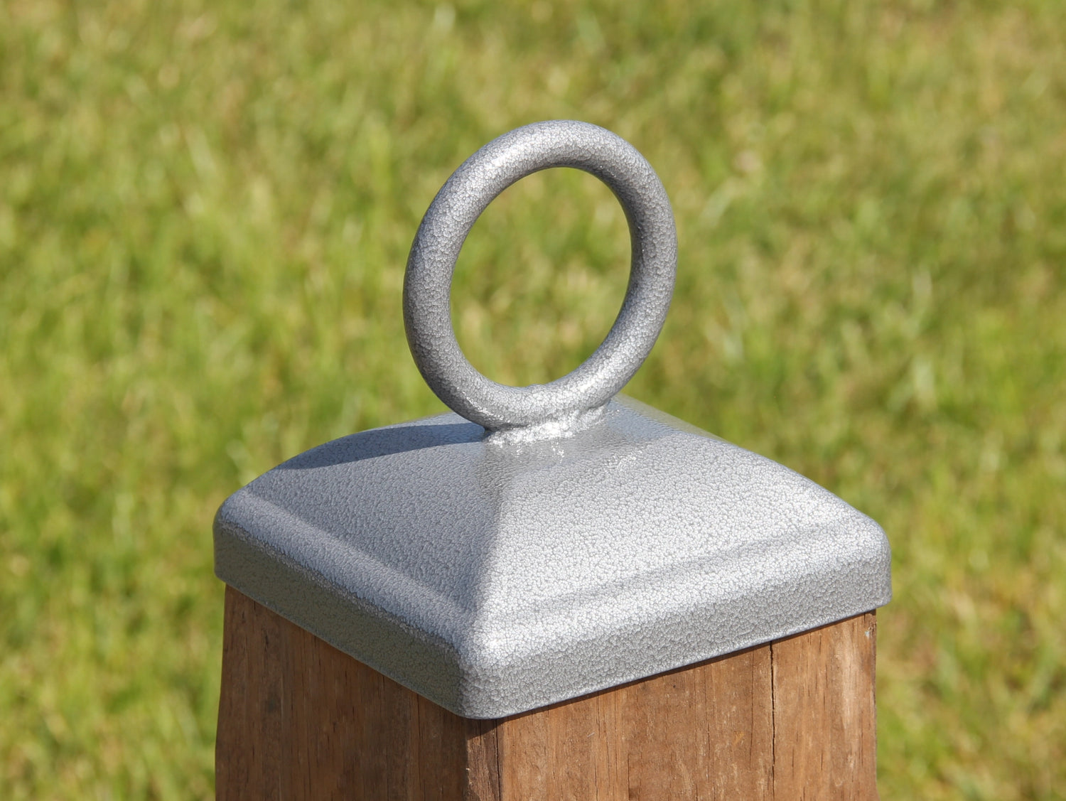 Nautical Rope Ring Fence Post Cap (Multiple Post Sizes Available) - Madison Iron and Wood