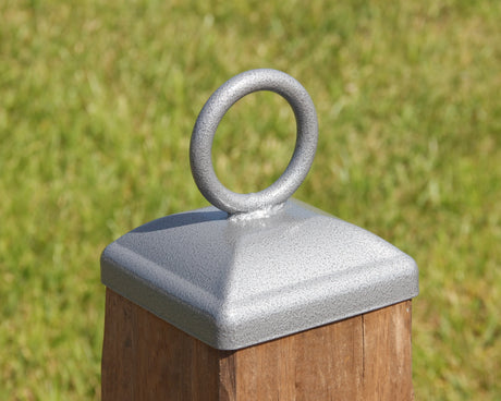 Nautical Rope Ring Fence Post Cap (Multiple Post Sizes Available) - Madison Iron and Wood