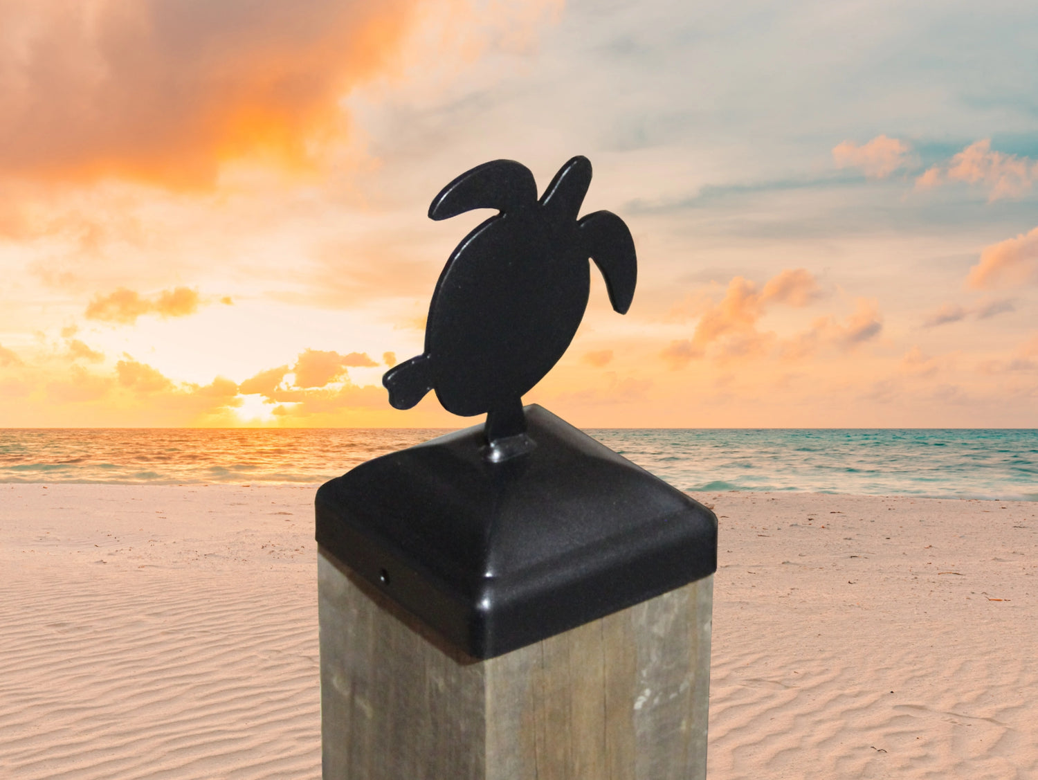 6X6 Sea Turtle Post Cap (5.5 x 5.5 Post Size) - Madison Iron and Wood