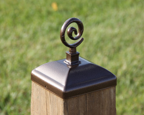 Spiral Post Cap (Multiple Post Sizes Available) - Madison Iron and Wood