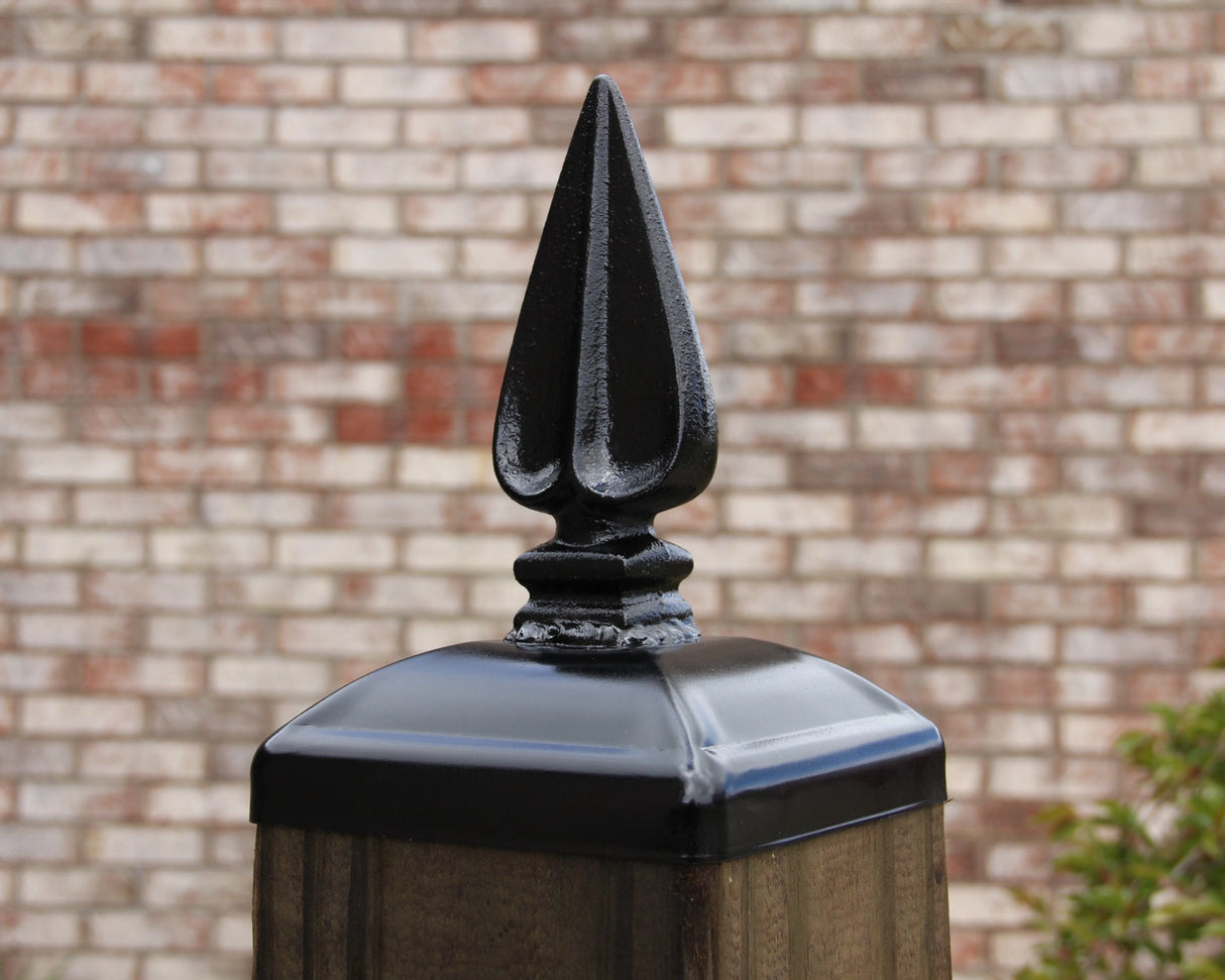 Grecian Spear Fence Post Cap (Multiple Post Sizes Available) - Madison Iron and Wood