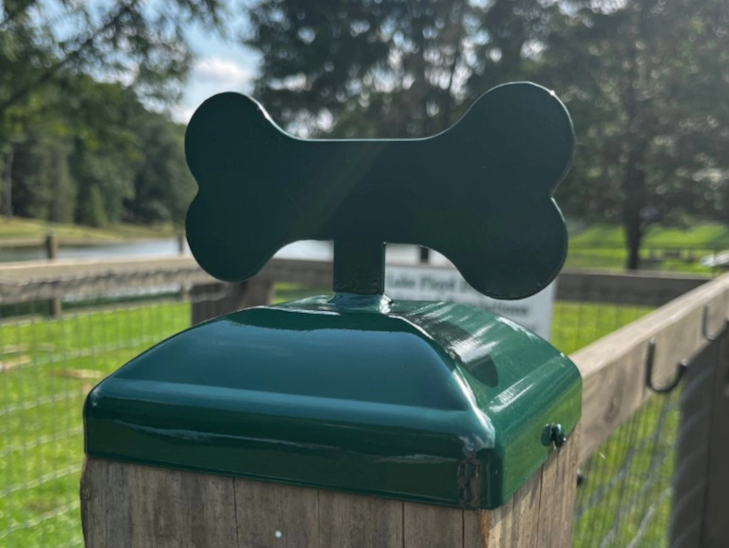 True Size 6x6 Post Cap with Dog or Cat Finial Choice - Madison Iron and Wood