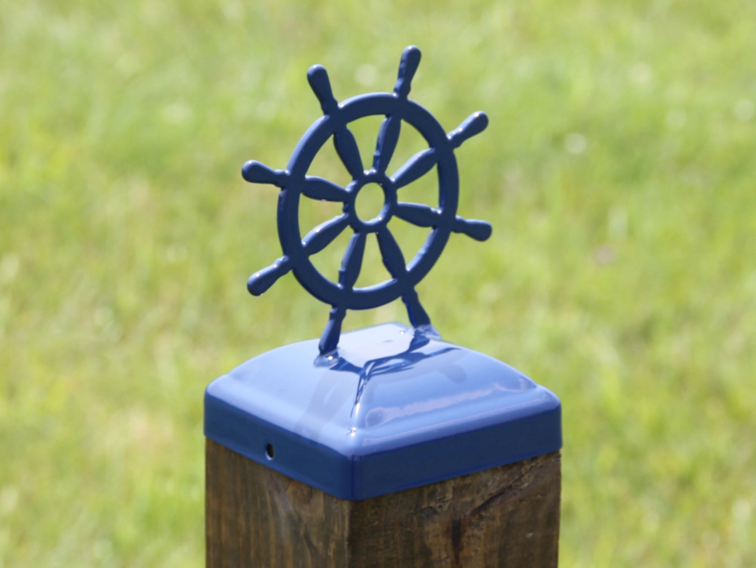 True Size 6x6 Post Cap with Nautical Finial Choice - Madison Iron and Wood