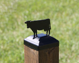 True Size 6x6 Post Cap on the Farm Finial Choice - Madison Iron and Wood