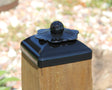 Flower Rosset Fence Post Cap (Multiple Post Sizes Available) - Madison Iron and Wood