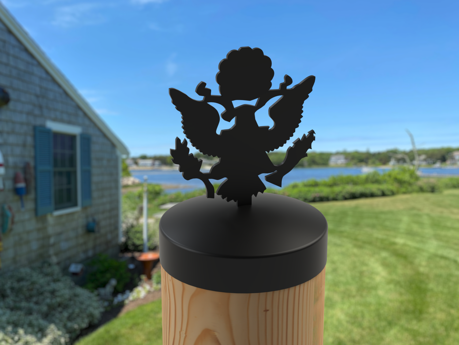 Army Logo, Round Post Cap (4x4 Round Post Size) - Madison Iron and Wood